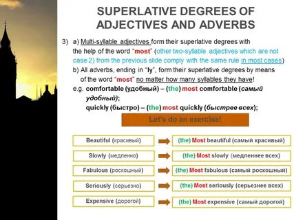 Superlative degree of adjectives