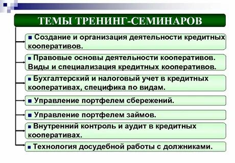 Организация кредитной работы