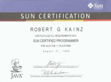 Сертификат java