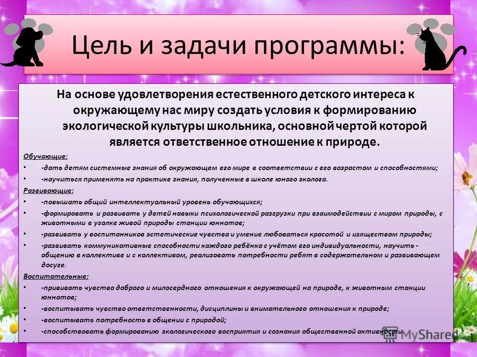 цель создания станции юных натуралистов