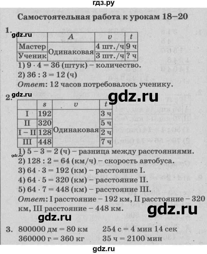 Решебник самостоятельные работы петерсон 3 класс