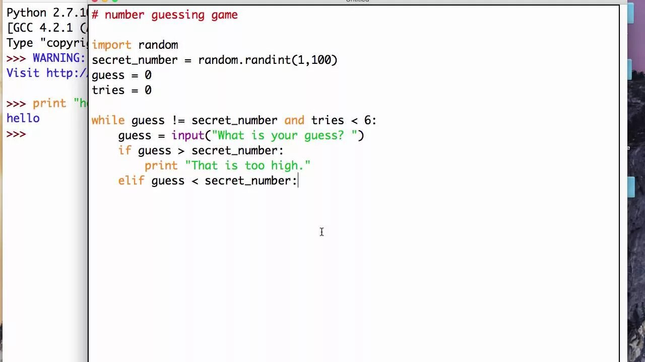 Python game codes