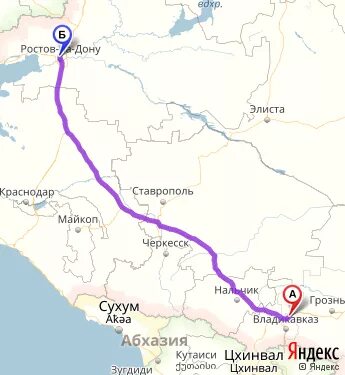 Сколько от ростова до ставрополя