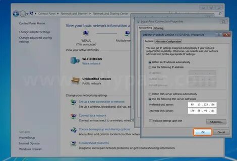 Dns виндовс 7