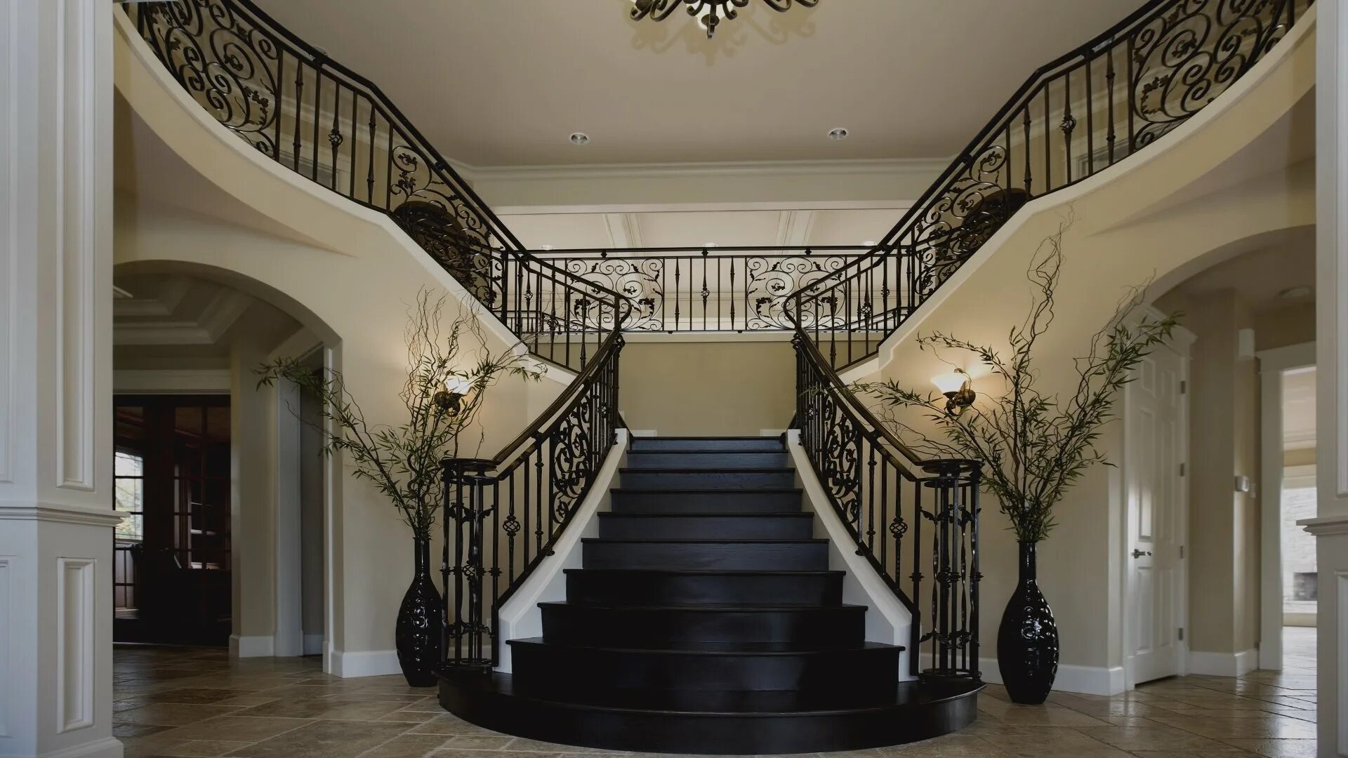 Интерьер гостиной в коттедже с лестницей. Особняк внутри. Красивые лестницы в загородных домах и коттеджах. Лестница редвуд. Мраморная лестница в гостинице метрополь.