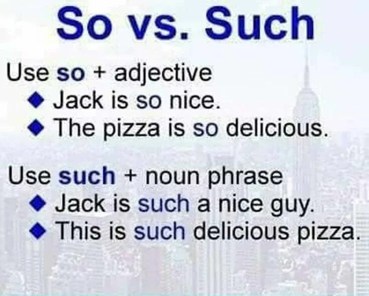 So и such в английском языке. Предложения с such и so. So and such правило в английском языке. Грамматика so such.