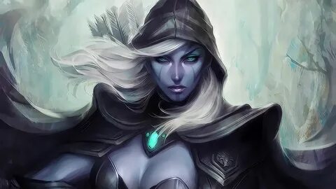 Dota 2 Drow Ranger fantasy girl fantasy art video games #1080P #wallpaper #...