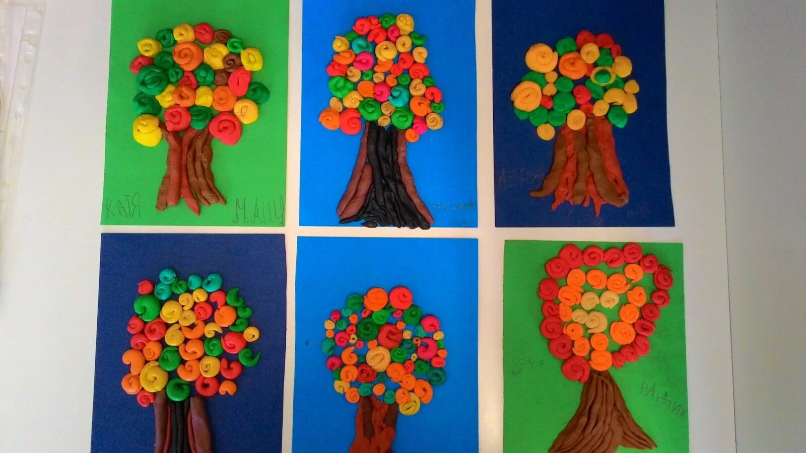 дерево из пластилина. технология дерево из пластилина. пластилинография волшебное дерево. пластилинография волшебное дерево. лепка дерево.