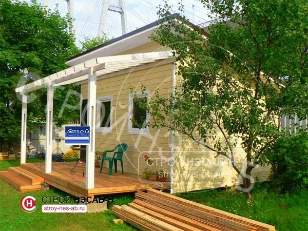 Проекты и стоимость строительства каркасных садовых домиков недорого