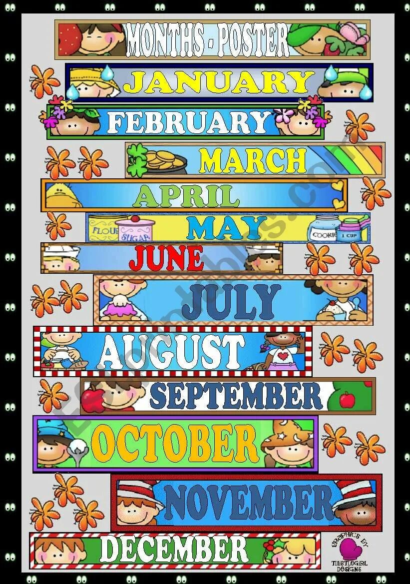 Плакат months. English month плакат. Months of the year. Months of the year Seasons posters. The first month of the year