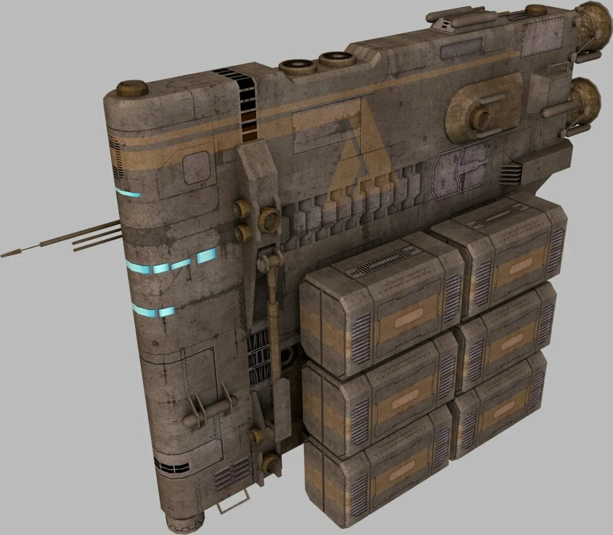 Космический корабль Low Poly. Space Cargo ship. Cargo Crates Star Wars. Cargo 3d model.