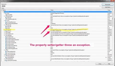 System the read exception
