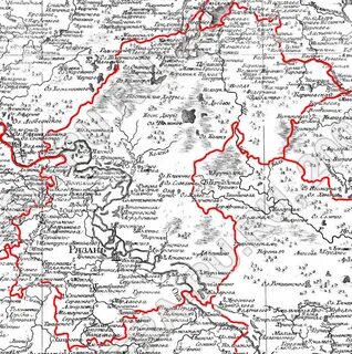Уезды рязанской губернии карта