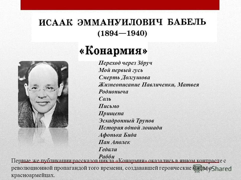 Краткое содержание рассказа бабеля. Краткое содержание рассказа бабеля