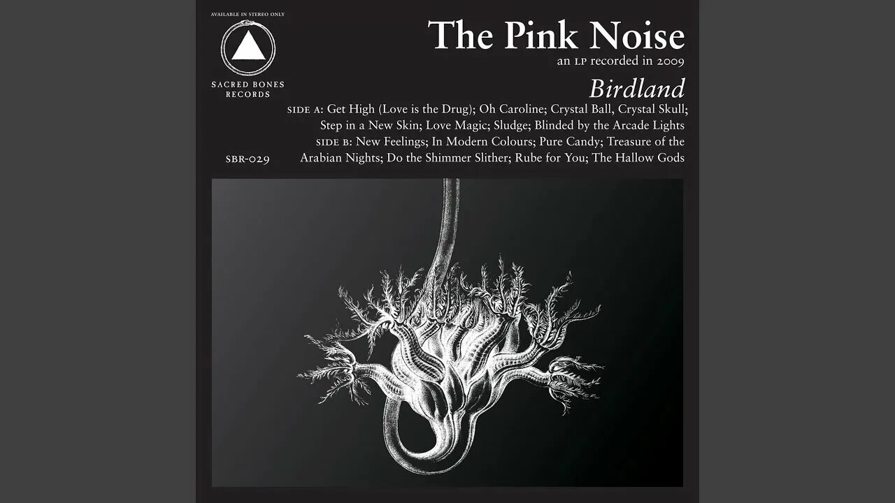 Bone record. Sacred bones records. pink noisy. blinded.