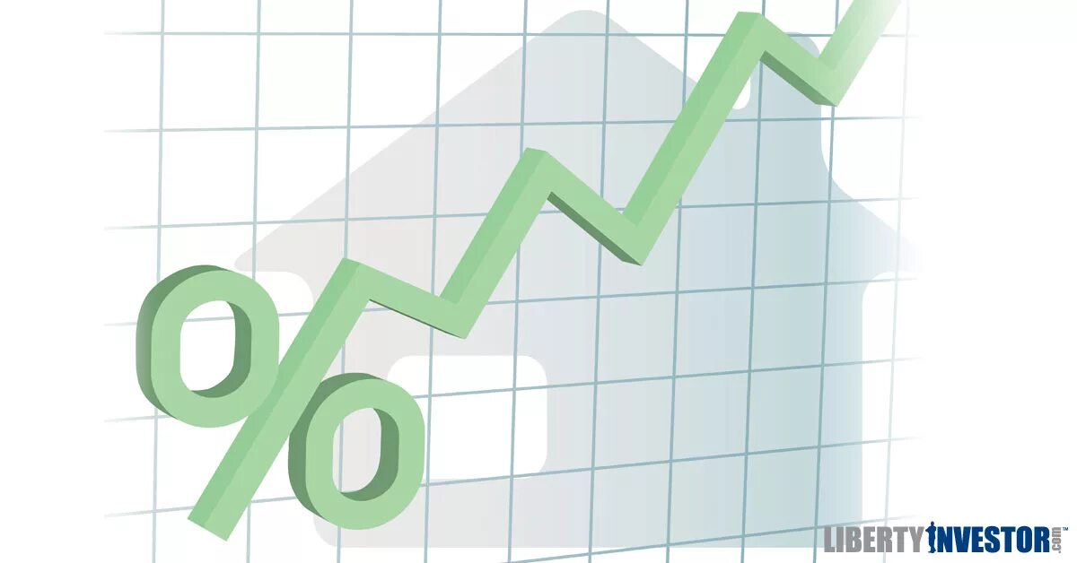 низкие ставки по ипотеке картинка. невысокий процент. процентная ставка снижена. человечек с процентом. рефинансирование кредита.