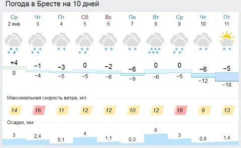 Погода в бресте в ноябре