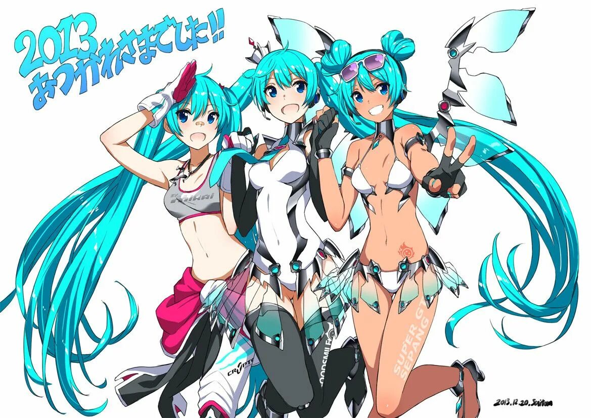 Хатсуне мику манга. Racing Miku 2013. Hatsune Miku Racing 2013 Art.