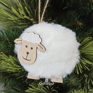 Елочная игрушка барашек