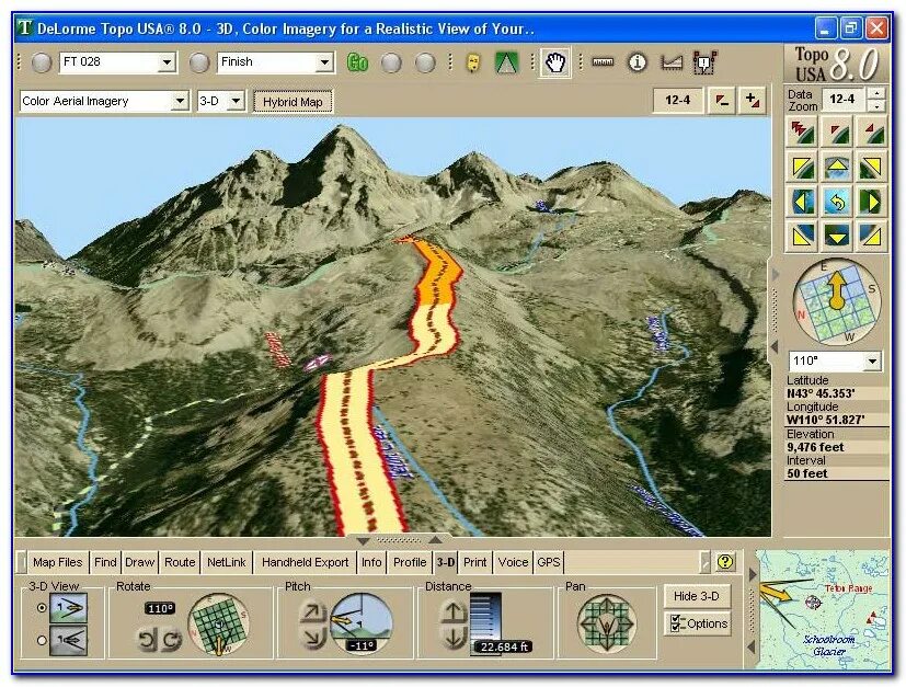 Map software. Program convert topo Map to 3d.