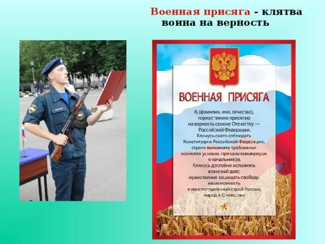 Исполнение присяги. Исполнение присяги
