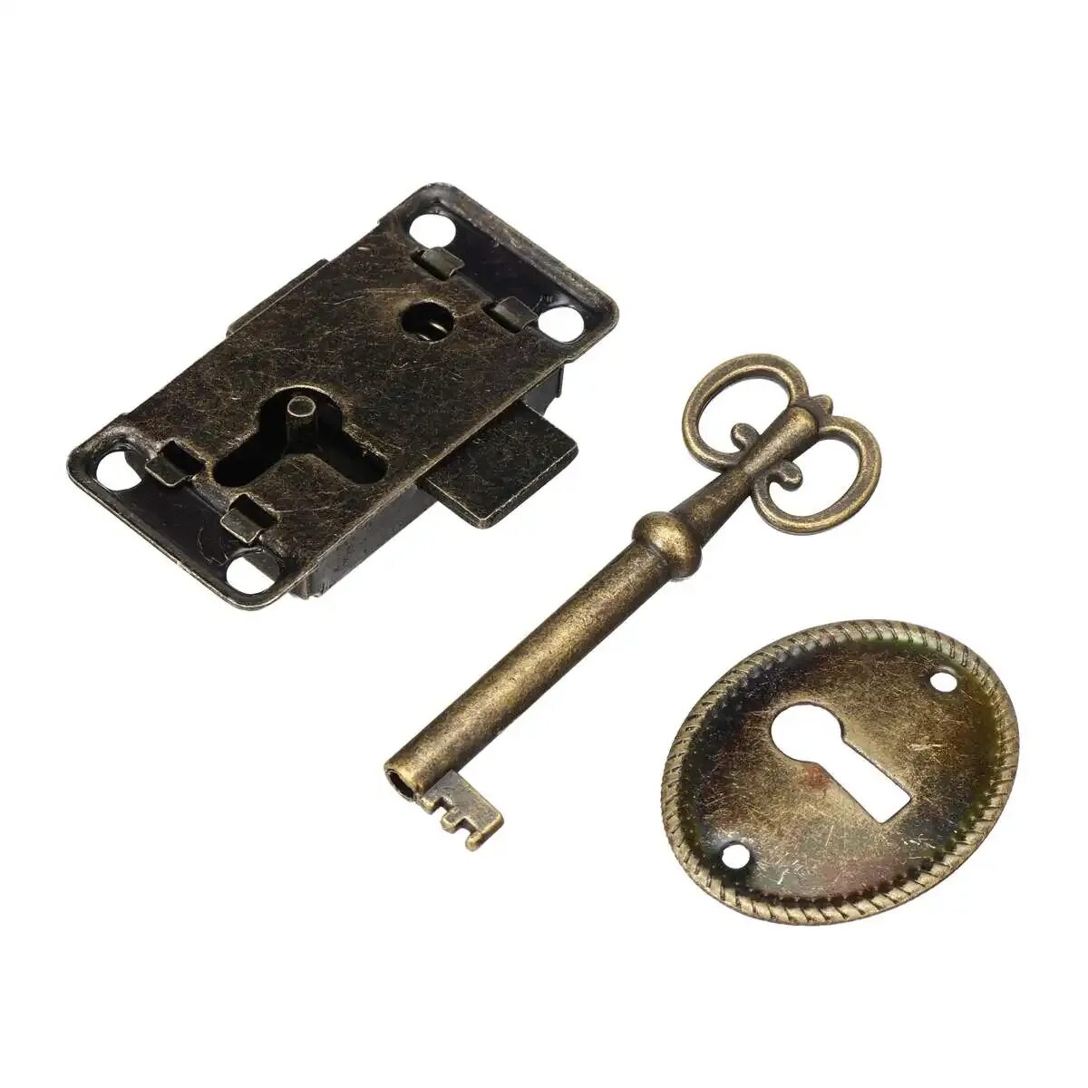 Замок мебельный врезной drawer lock 2ключа арт. Замок мебельный врезной бронза. Пл. Замок zz-km -138-01. Мебельная фурнитура замки.