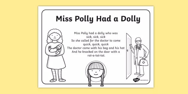 Polly has got. Miss polly had a dolly текст. miss polly had a dolly song. tayo miss polly had a dolly. полли сестра долли.