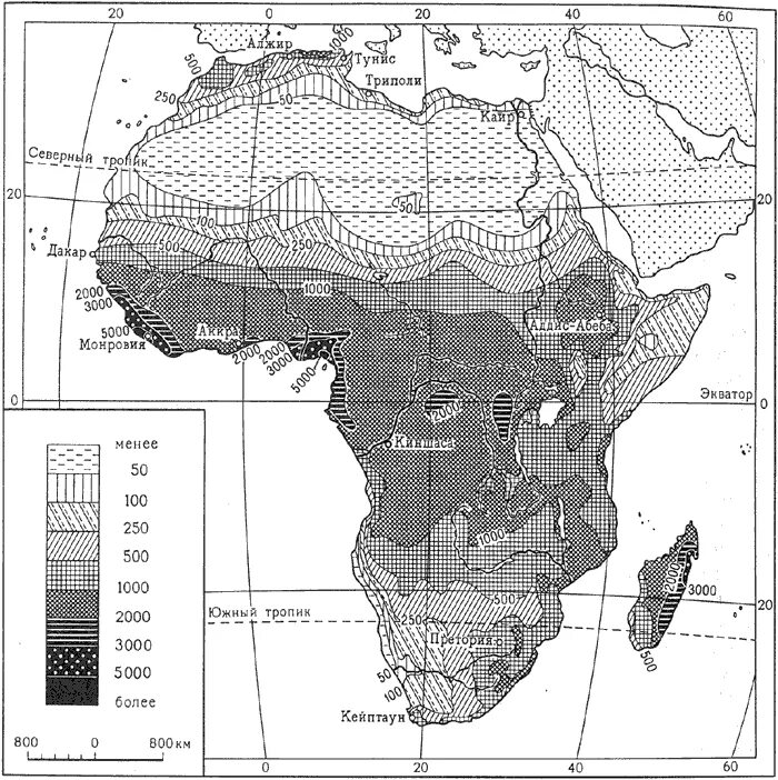 Абсолютные температуры максимальные африка. Климатическая карта Африки 7 класс. Осадки Северной Африки. Климат Африки. Среднегодовые осадки в Африке.