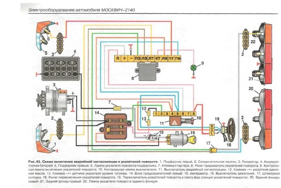 Схема подключения генератора АЗЛК-2140. Схема электрооборудования м 2140. Схема электрооборудования Москвич 2140 АЗЛК. Схема подключения поворотников Москвич 2140. Схема москвич 2140