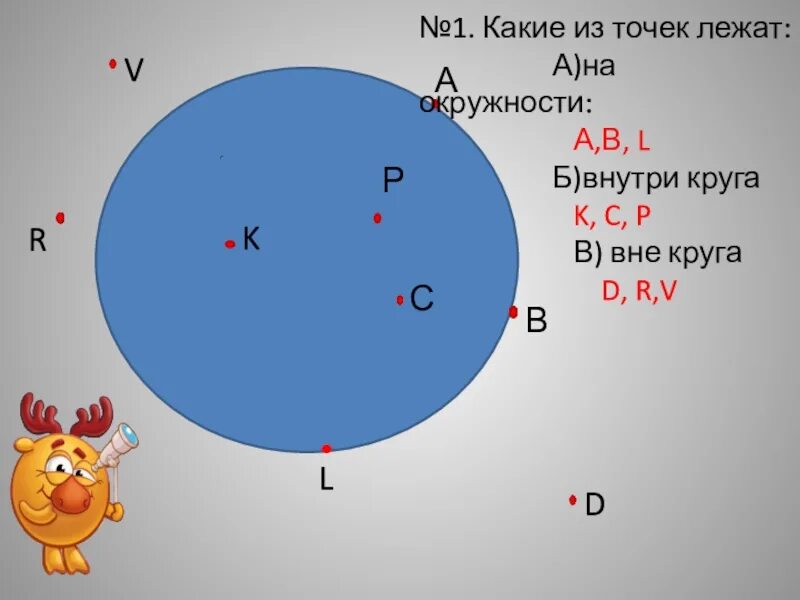 Математика 1 класс круг. Точки вне окружности. Точки лежащие на окружности. Точка лежащая вне окружности. Точки на окружности и вне окружности.