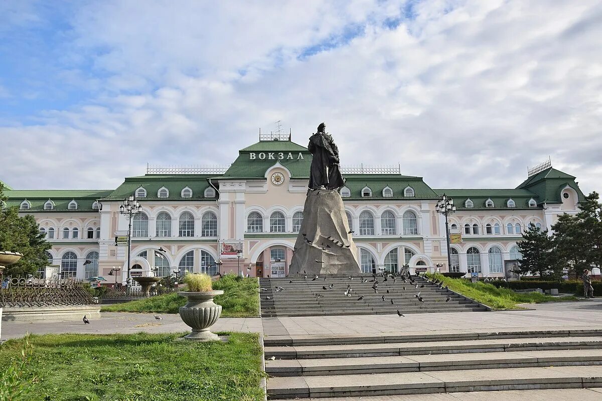 Panorama: Khabarovsk-1 Railway Station, railroad station, Russia, Khabarovsk, Le
