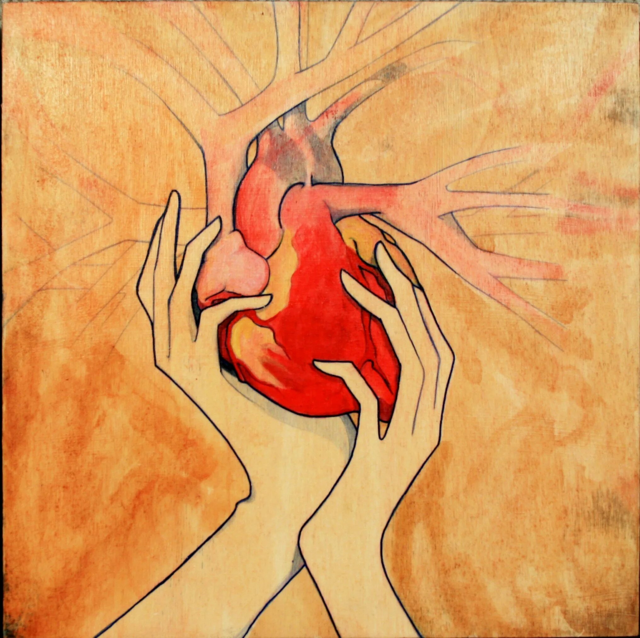 Красивые картины рук. Горящее сердце Данко. Сердце живопись. Человеческое сердце в руке. Сердце арт.