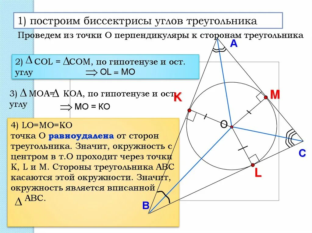 Окружность вписанная в треугольник. Круг вписанный в треугольник. Центр вписанной окружности треугольника. Окружность вписанная в тре. Центр вписанной окружности совпадает с точкой