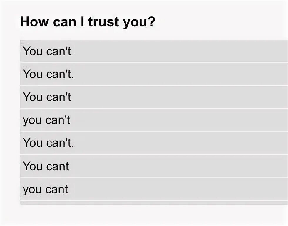 Can i trust you