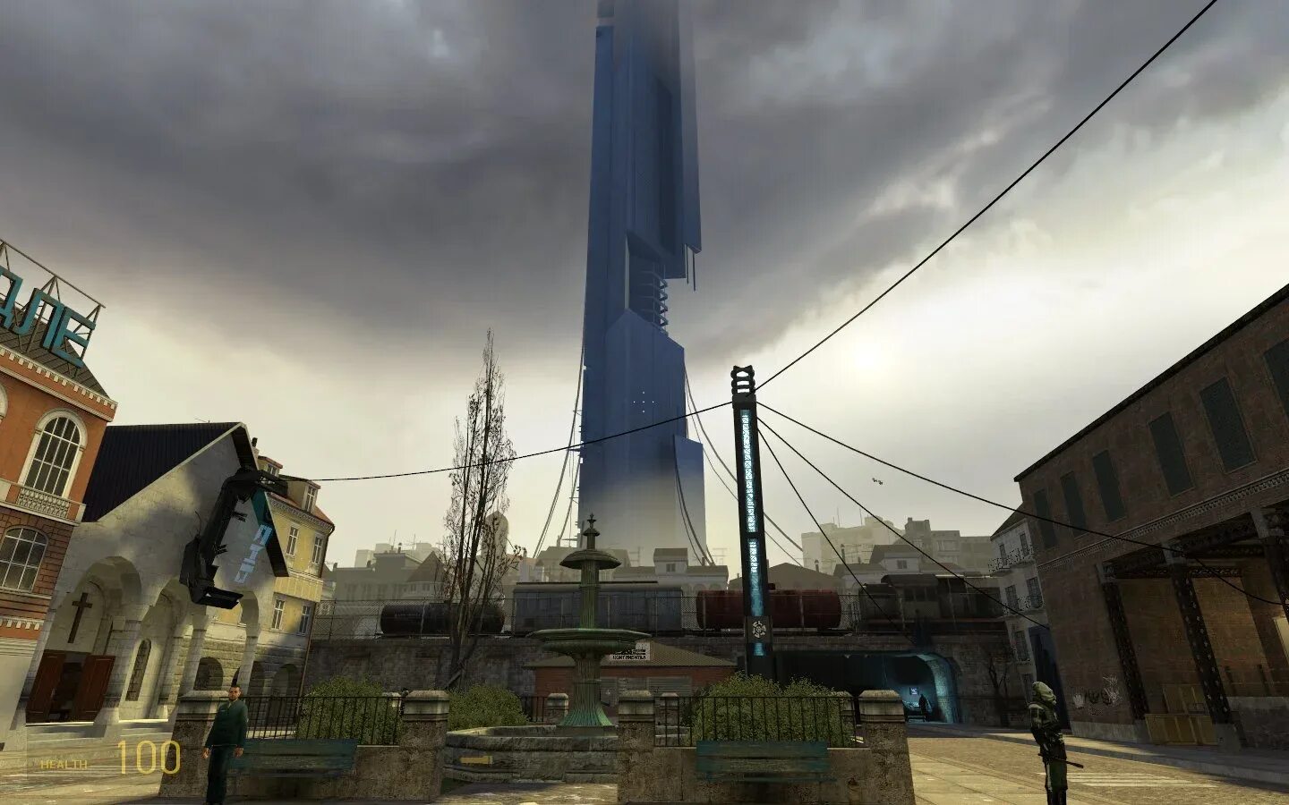 Башня альянса игра. Цитадель из half life 2. half life 2 башня. халф лайф сити 17 башня. башня халф лайф 2.