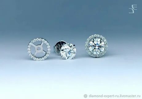 Серьги трансформеры золотые с бриллиантами