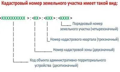 Расшифровка кадастрового номера участка