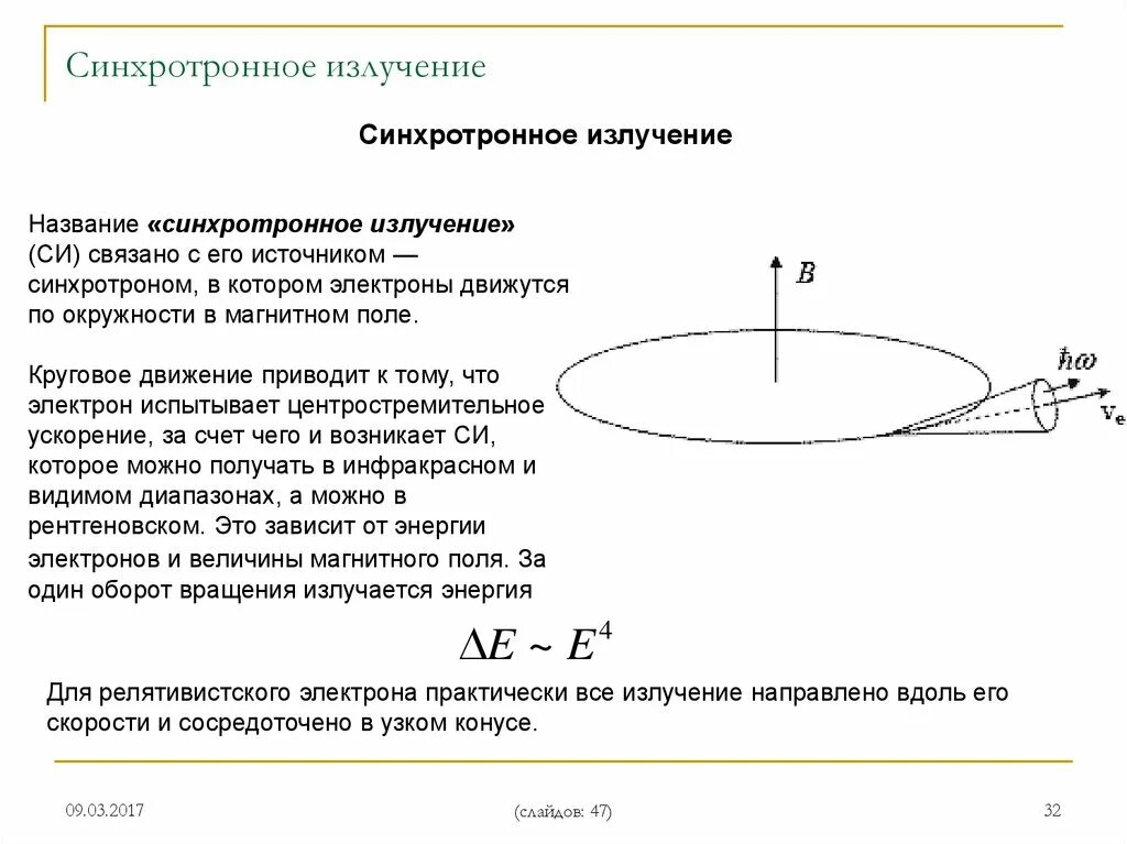Си излучение. Спектр синхротронного излучения. Си излучение. Спектр синхротронного излучения. Поляризация синхротронного излучения.
