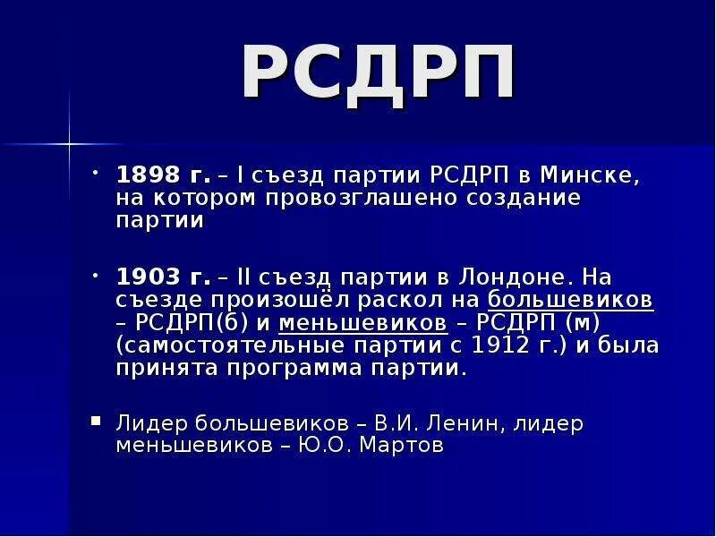 Год создания партии рсдрп. РСДРП 1898. Раскол партии РСДРП. Причины раскола РСДРП. 2 Съезд РСДРП раскол.