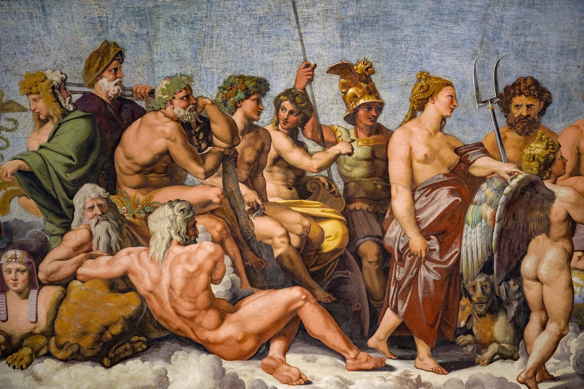 Много на греческом. Джулио Романо Олимпийские боги. Мифология древней Греции Пантеон.