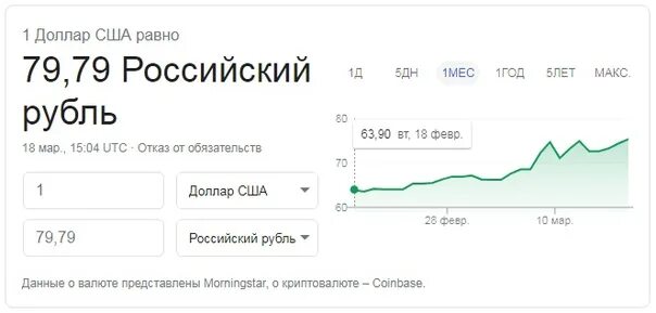 2119 долларов в рублях