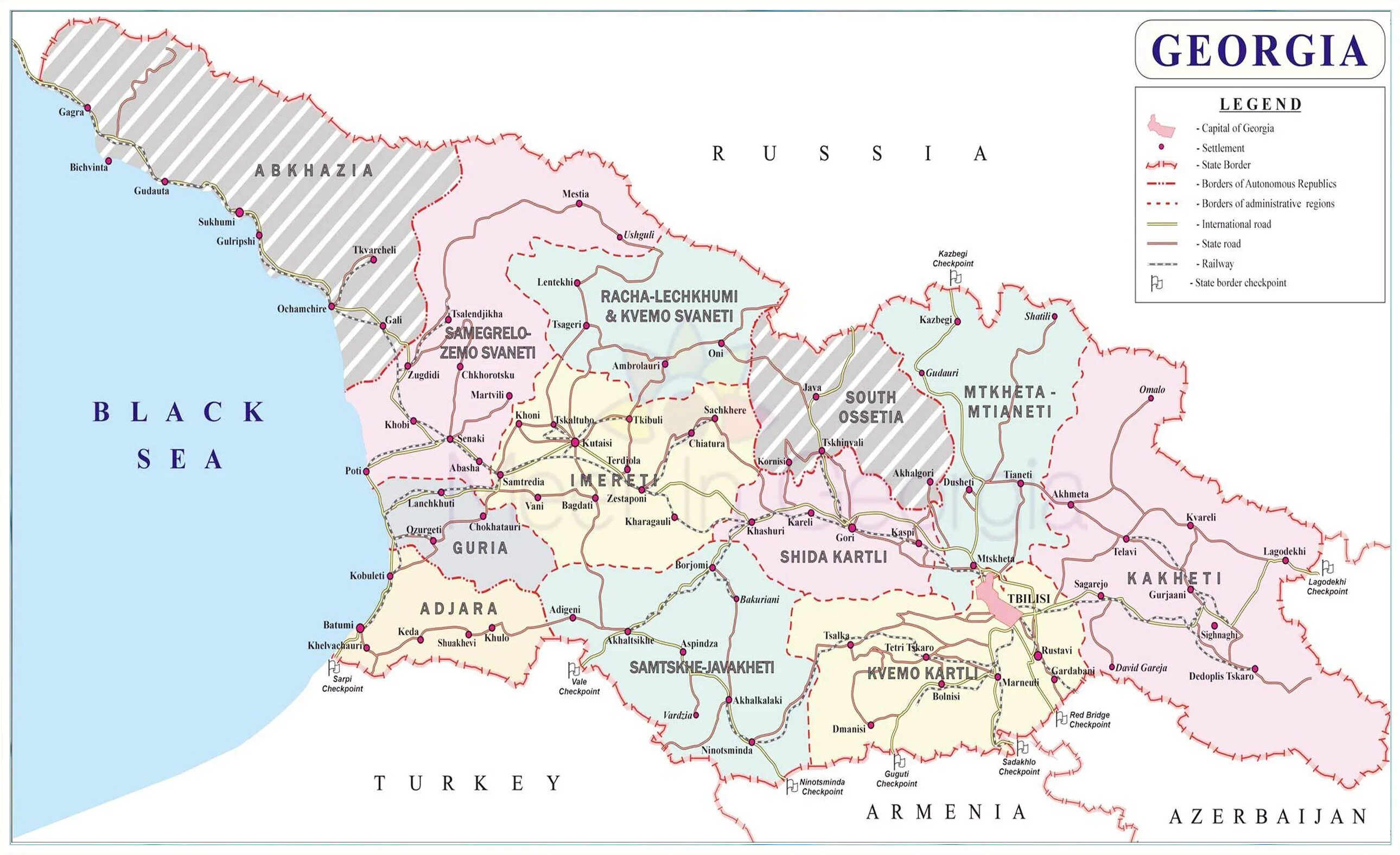 Административная карта Грузии. Карта Грузии на грузинском языке. Карта Грузии с городами. Карта Грузии 2022. Грузия карты россиян