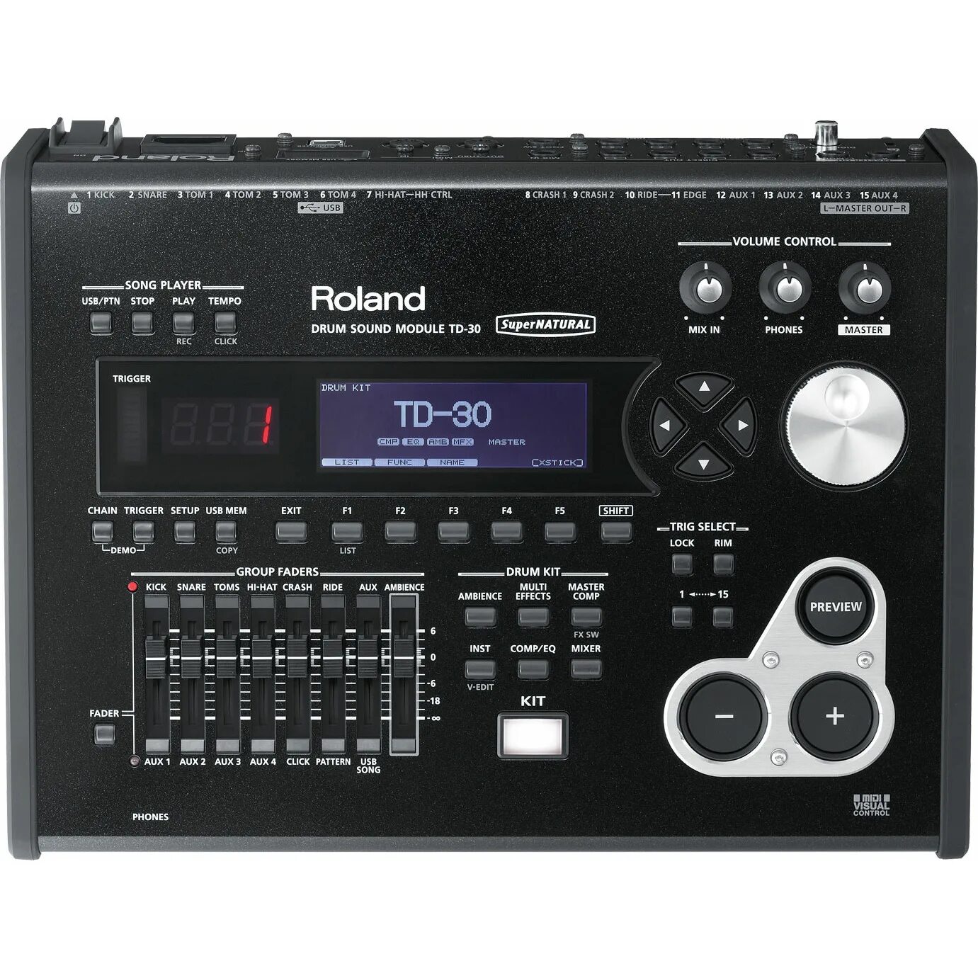 Roland td-30kv. Roland td-30 модуль. Барабанный модуль Roland. Барабанный модуль Roland td-17. Master out