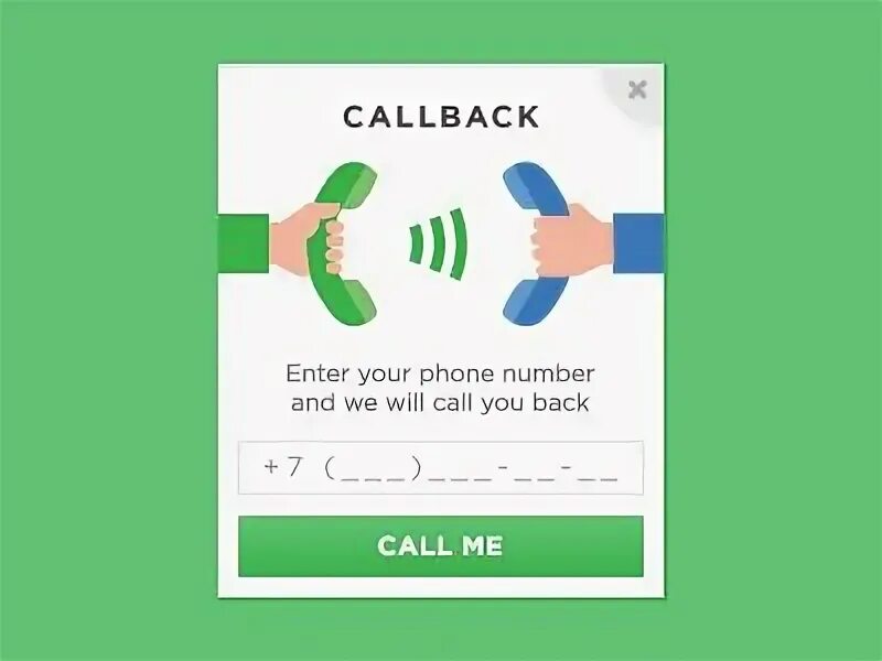Callback form. Callback form