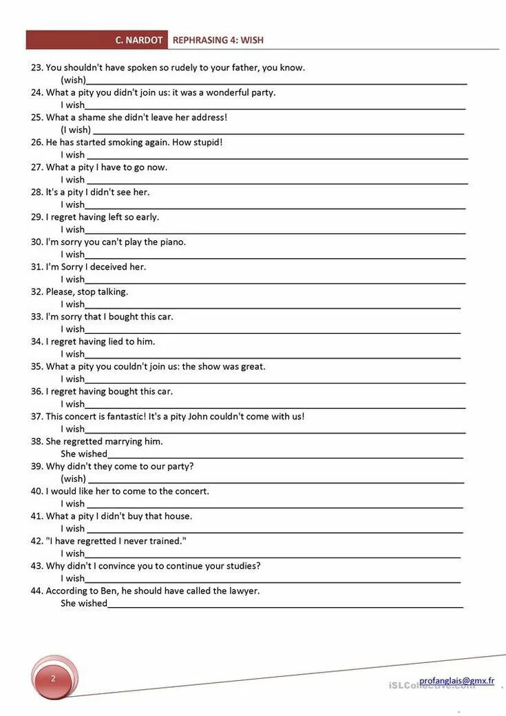 Rephrase the sentences. Wish упражнения. I Wish задания. I Wish i would Worksheets. Wish Clauses Worksheets.