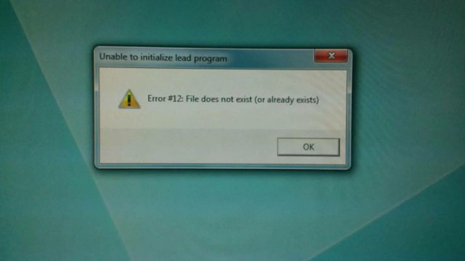 Error file does not exist