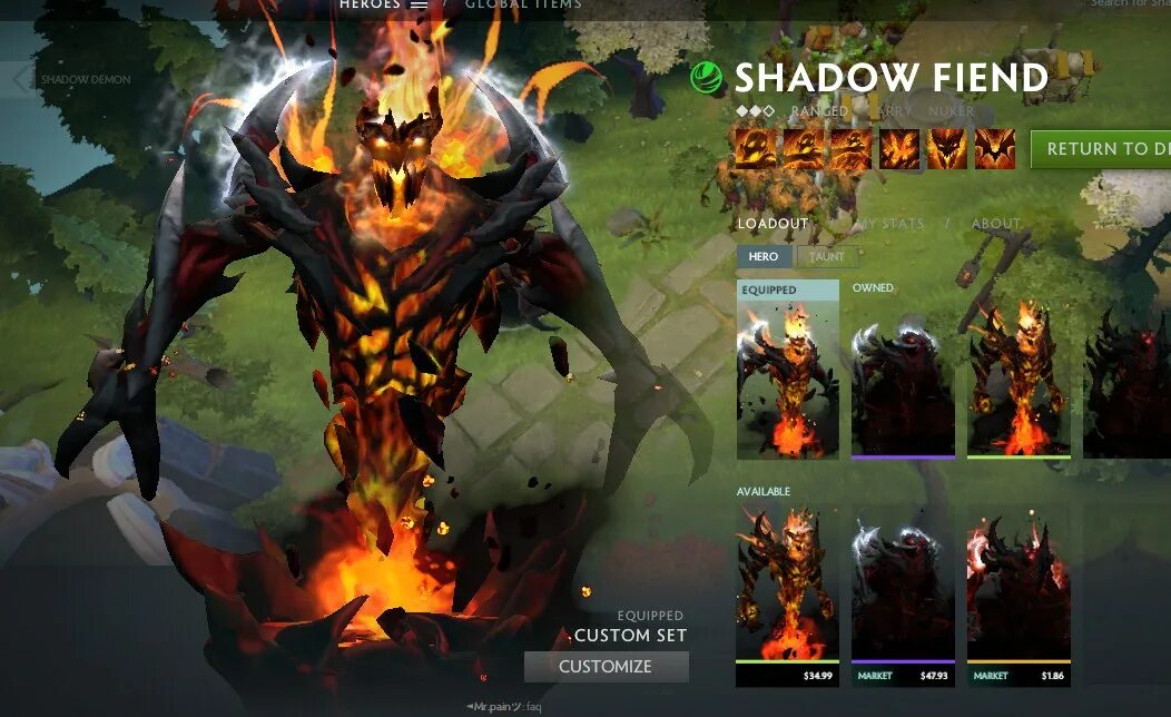 Fiend перевод. Dota 2 Shadow Fiend Arcana. Shadow Fiend 2013. Shadow Fiend 30 ранг аркана. Shadowraze аркана.