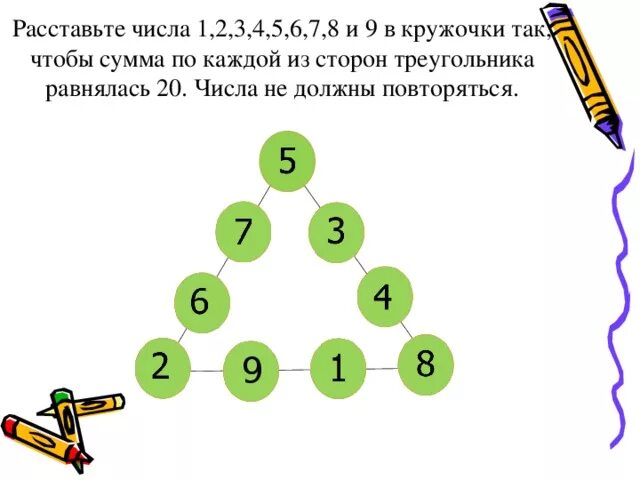 6.7 8 класс. Расставьте цифры так чтобы сумма цифр. Задачи на расстановку чисел. Расставить цифры от 1 до 7. Расставить числа в кружочках так чтобы.