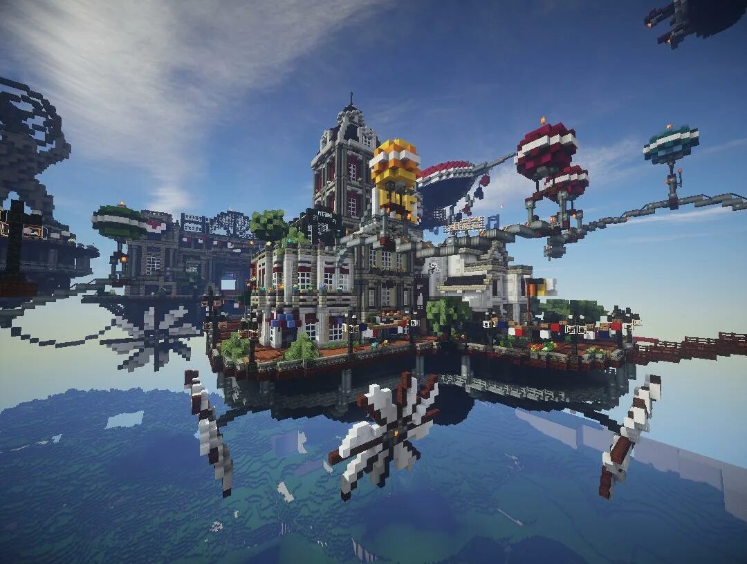 Minecraft map game. Биошок колумбия в майнкрафт. bioshock infinite летающий город minecraft. биошок майнкрафт инфинит. постройки в воздухе.