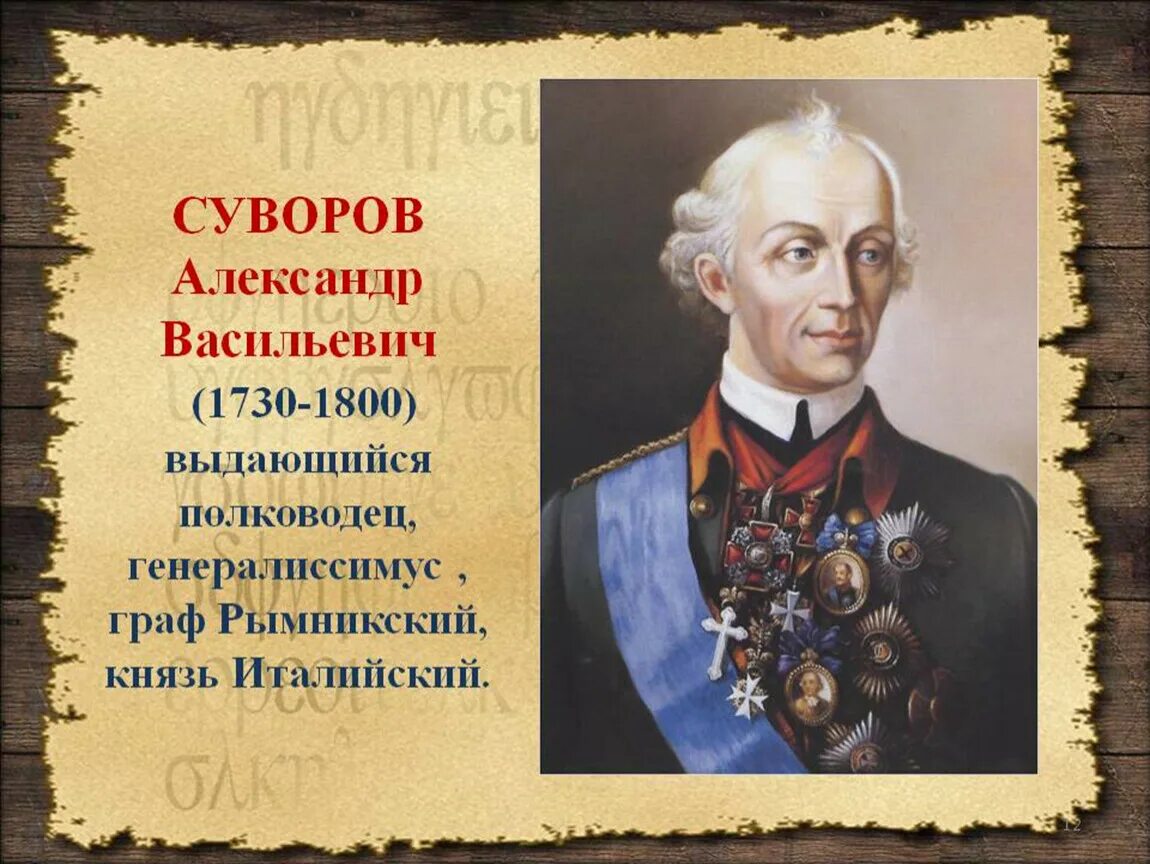 Рисунок исторической личности нашей страны. Великие полководцы России Суворов.
